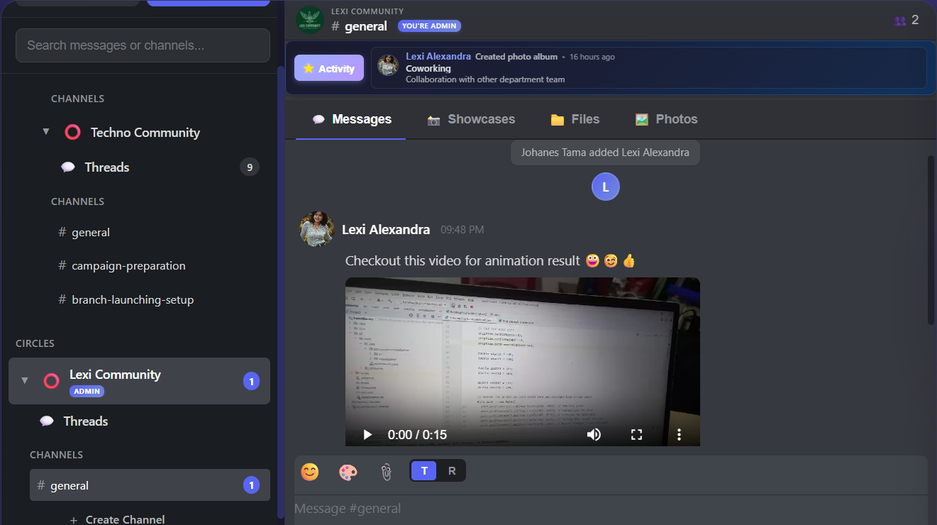 Collaboration screenshot