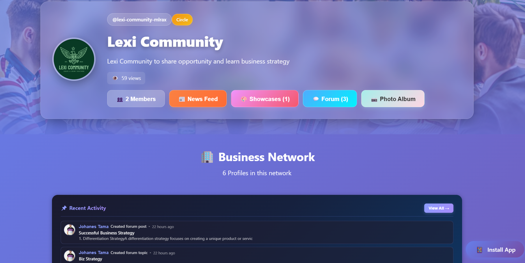 Network screenshot