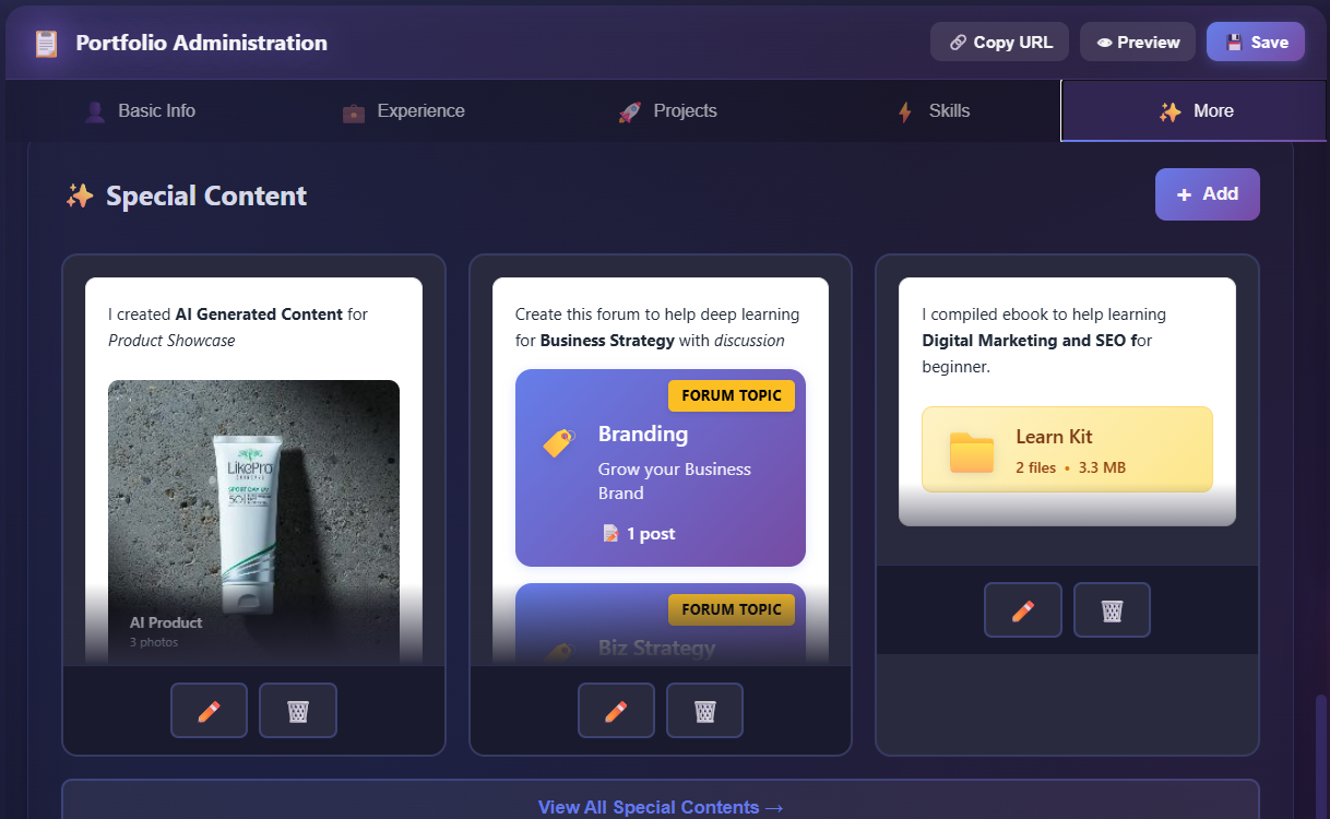 Portfolio screenshot